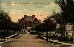 Hyde Park School and Robert Gillam Road Kansas City, MO Postcard Postcard