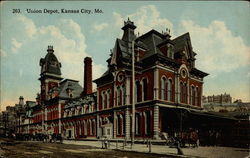 Union Depot Kansas City, MO Postcard Postcard