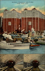 Hudson Terminal and tubes Postcard