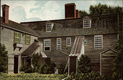 Rear of Witch House Salem, MA Postcard Postcard