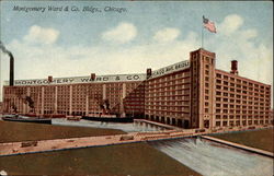 Montgomery Ward & Co. buildings, Chicago Illinois Postcard Postcard