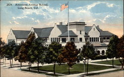 American Avenue School Postcard