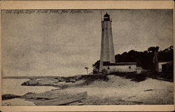 Old Light, Light House Point Postcard