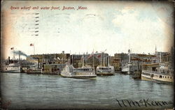 Rows wharf and water front Boston, MA Postcard Postcard