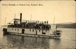 Steamer Klondyke on Flathead Lake Kalispell, MT Postcard Postcard