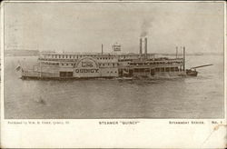 Steamer Quincy Riverboats Postcard Postcard