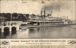 Steamer "Dubuque" of hte Streckfus Steamboat Line Keokuk, IA Postcard Postcard