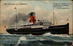 New twin-screw SS. "Snaefell" Steamers Postcard Postcard