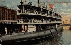 Excursion Steamer "Christopher Columbus" Steamers Postcard Postcard