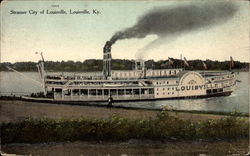 Steamer City of Louisville Postcard