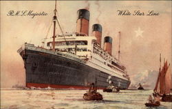 R.M.S. Majestic, White Star Line Postcard