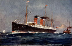 Cunard P.M.S. Umbria Steamers Postcard Postcard