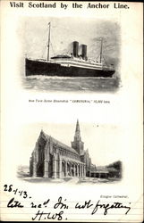 New Twin-Screw Steamship "Cameronia" Postcard