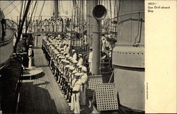 Gun Drill Aboard Ship Postcard