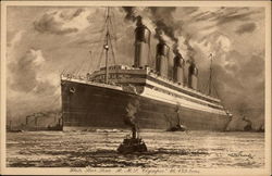 White Star Line - R.M.S. "Olympic" Postcard