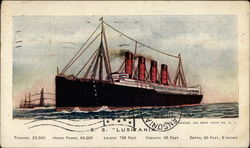 S.S. Lusitania Steamers Postcard Postcard