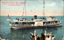 Glass bottom power boat "Emperor" showing the submarine gardens at Catalina Island Santa Catalina Island, CA Postcard Postcard