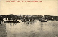 Scene at Beautiful Conesus Lake - Al abord for McPherson Point Postcard