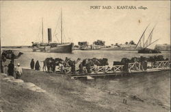 Port Said - Kantara Village Egypt Boats, Ships Postcard Postcard