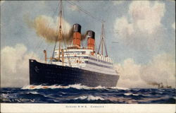 Cunard R. M. S. Carmania Cruise Ships Postcard Postcard