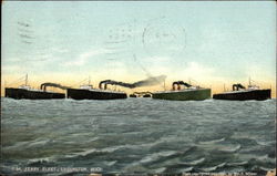 P.M. Ferry Fleet Postcard