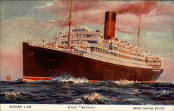 Cunard Line R.M.S. "Scythia" Steamers Postcard Postcard