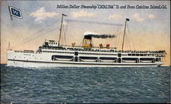 Million Dollar Steamship "Catalina" Steamers Postcard Postcard