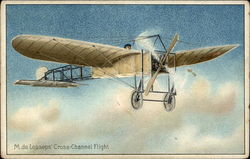 M. de Lesseps' Cross-Channel Flight Aircraft Postcard Postcard