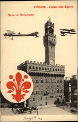 Gare d'Aviazione Palazzo delia Signoria Firenze, Italy Postcard Postcard