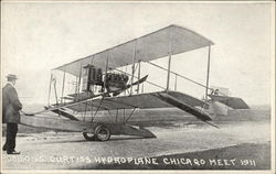 Robison's Curtiss Hydroplane Chicago Meet 1911 Aircraft Postcard Postcard