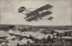 Curtiss and his Biplane at the N. Y. State Fair Postcard