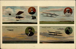 Planes and famous airmen Postcard