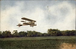 U.S. Biplane - Scouting Flight Over Mexican Border Aircraft Postcard Postcard