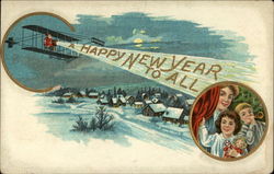 A Happy New Year to All New Year's Postcard Postcard