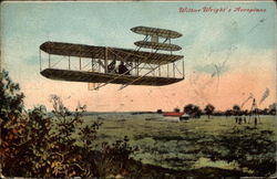 Wilbur Wright's Aeroplane Aircraft Postcard Postcard