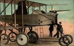 French military aeroplane Postcard