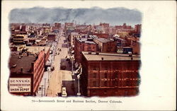 Seventeenth Street and Business Section Postcard