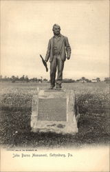 John Burns Monument Gettysburg, PA Postcard Postcard