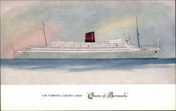 The Furness Luxury Liner "Queen Of Bermuda" Cruise Ships Postcard Postcard