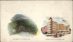 Cave Springs and Majestic Hotel Postcard