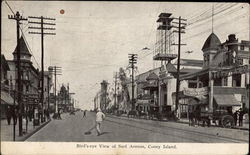 Bird's-eye View of Surf Avenue, Coney Island New York, NY Postcard Postcard