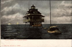 Light House on Florida Coast Postcard