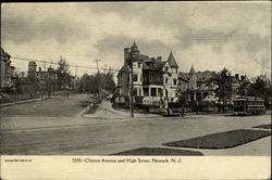 Clinton Avenue and High Street Postcard