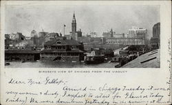 Birdseye View of Chicago from the Viaduct Illinois Postcard Postcard