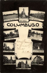 Columbus, Ohio - Collage Multi View Postcard Postcard