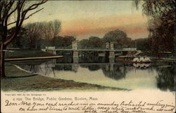 The Bridge, Public Gardens Postcard