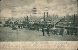 Wharf Scene on the Cumberland River Nashville, TN Postcard Postcard