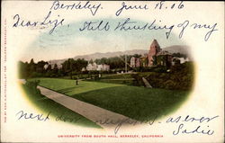 University from South Hall Berkeley, CA Postcard Postcard