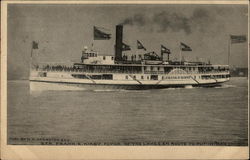 Str. Frank E. Kirby Flyer of the Lakes en Route to Put-in-Bay Ohio Steamers Postcard Postcard