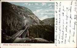 White Mountains, Willey Brook Bridge Railroad (Scenic) Postcard Postcard